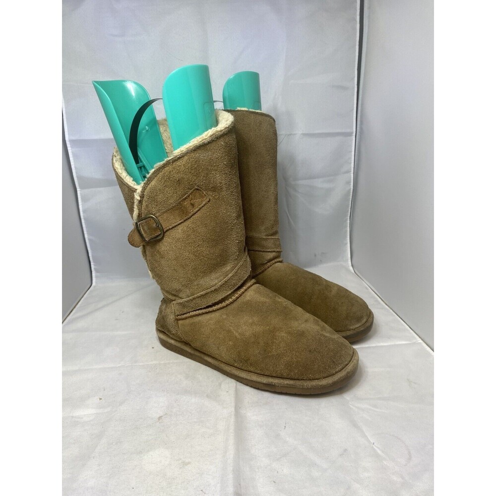 Bearpaw Casual Boots Women's Tatum Solid Pull On Mid Calf 1255W Brown 8 US